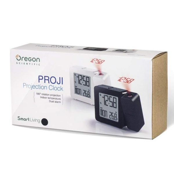 Oregon Scientific BAR368PA-CR PROJI Projection Clock with Indoor/Outdoor  Temperature and Weather - Cream