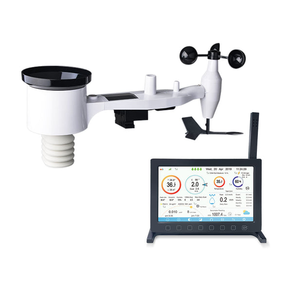 Ecowitt HP2553 TFT Large Display, 6-in-1 Ultrasonic Sensor & Rain