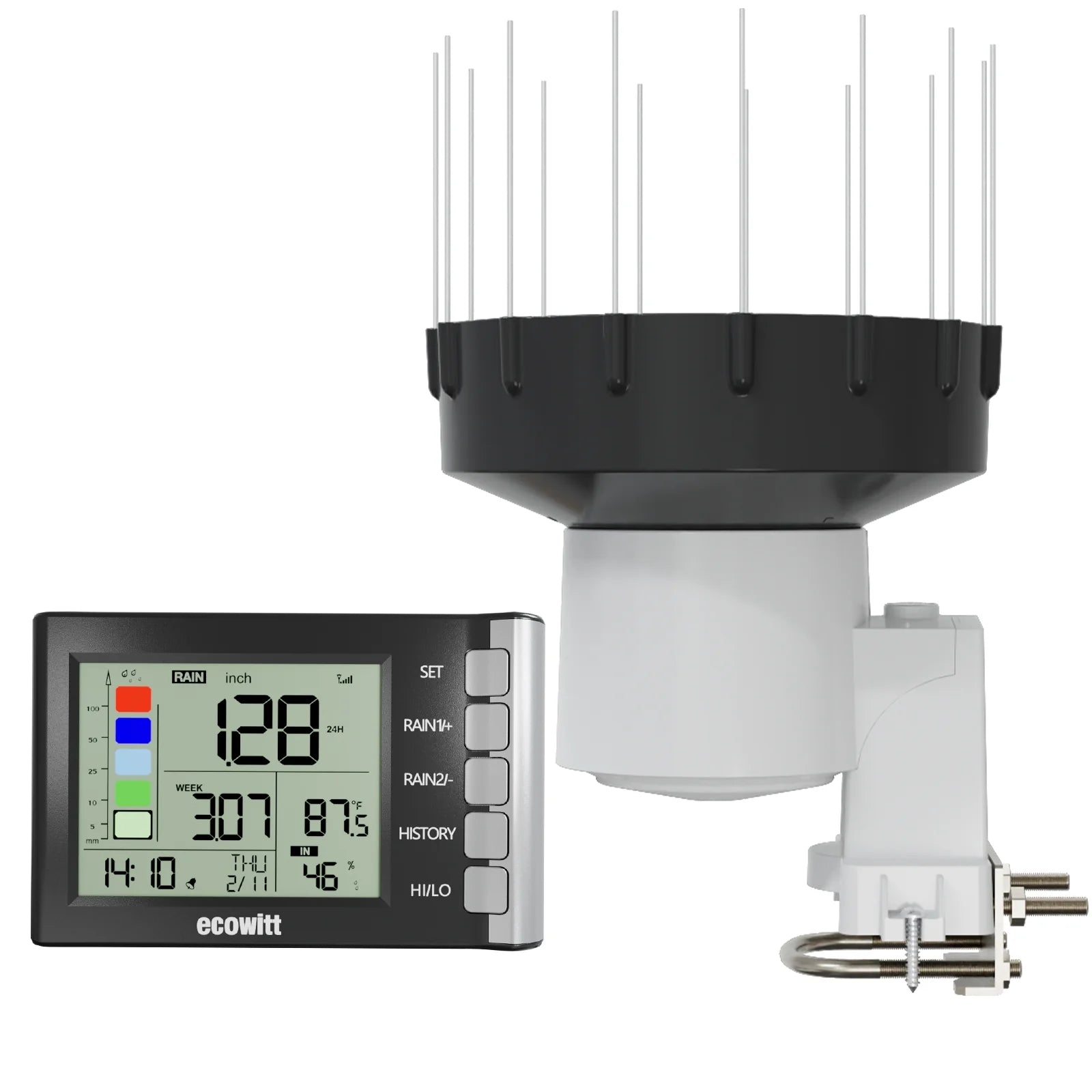 Ecowitt WH5360/WH5360H Precision Digital Rain Gauge with Self-emptying Collector