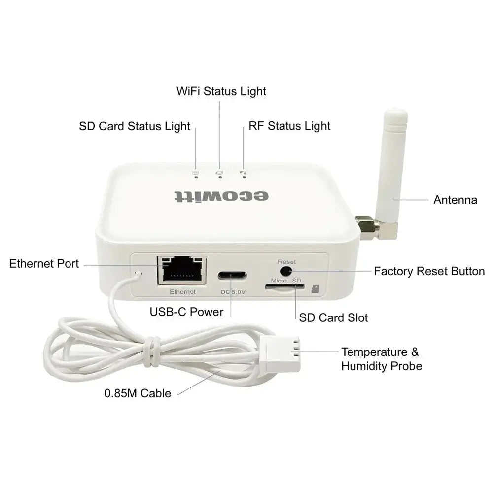 Ecowitt GW3001  WittBoy with Sonic Anemometer, Haptic Rain Gauge & Gateway Weather Station_weatherspares_co_uk