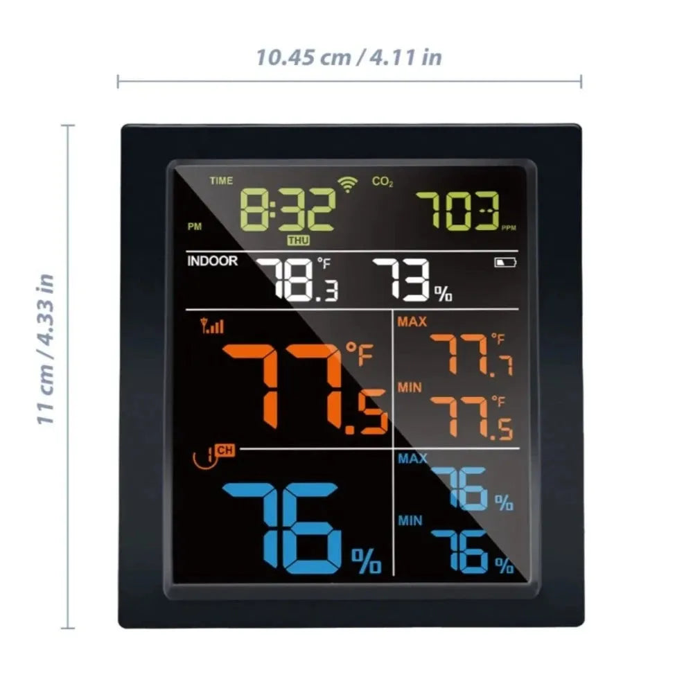 Ecowitt WN1820 console with CO2 Monitor - colour console only_weatherspares_co_uk