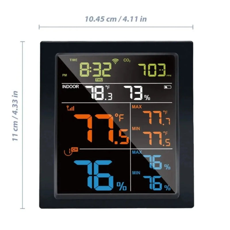 Ecowitt WN1820 console with CO2 Monitor - colour console only_weatherspares_co_uk