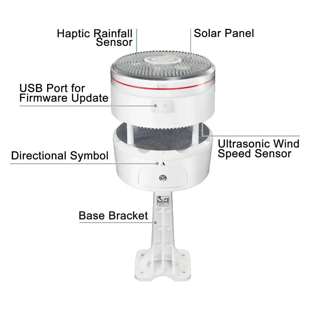 Anemometer Arrays Ecowitt WS85 3-in-1 Array with Sonic Anemometer & Haptic Rain Sensor ...