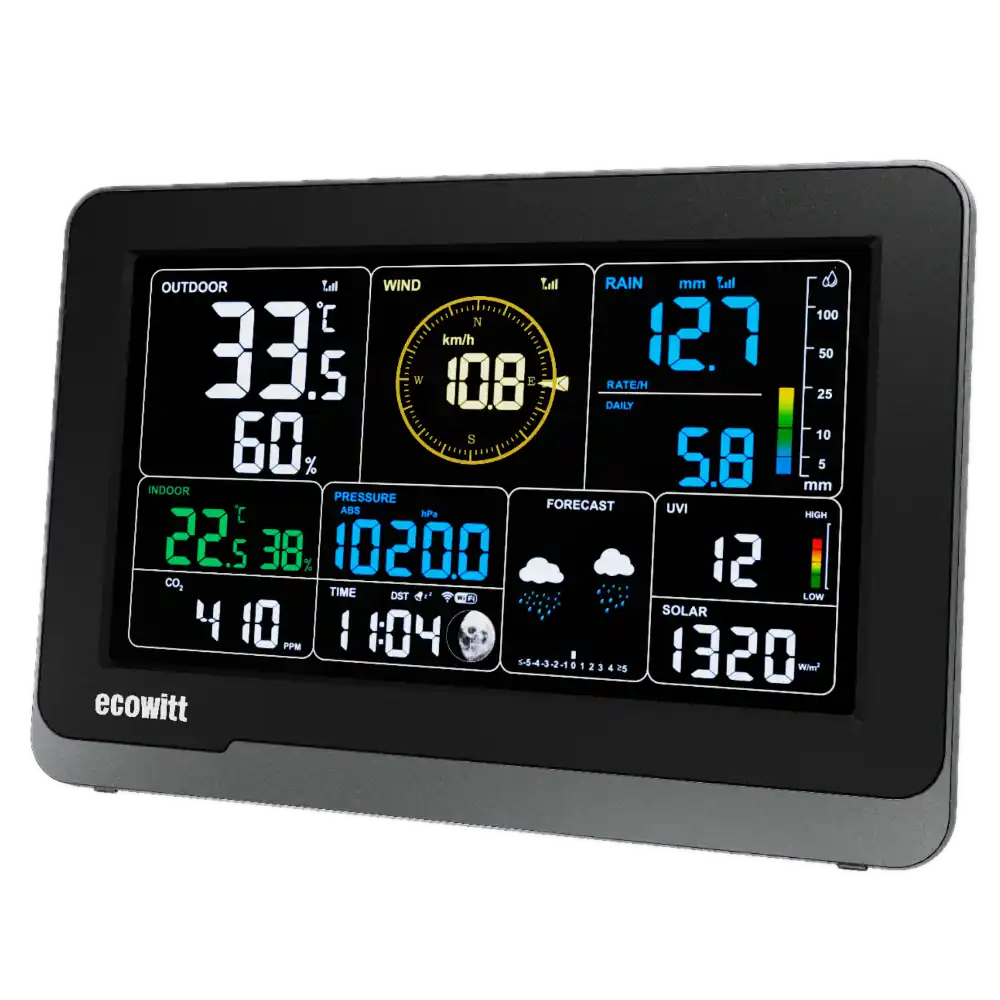 Ecowitt WS3910_C 7.5" Colour Display Console with CO2 Sensor