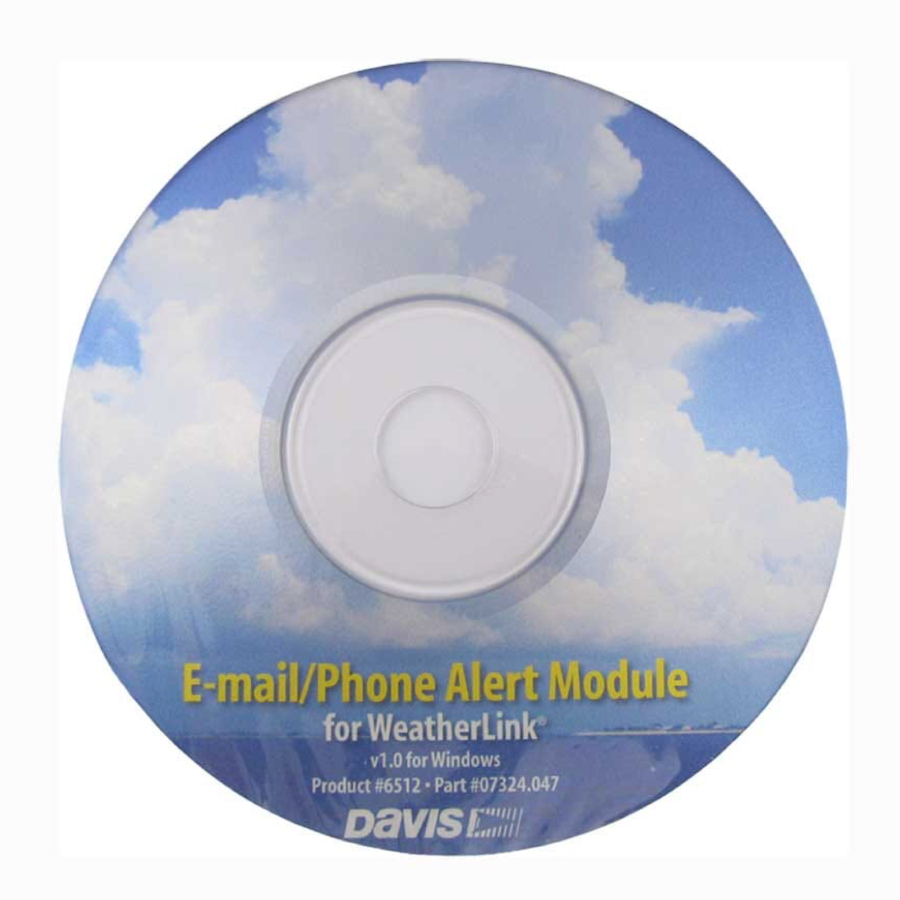 Davis E-mail/Phone Alert Software Module for WeatherLink 6512