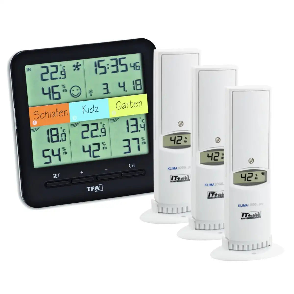 TFA KLIMA @ Home 3 Channel Temperature Station 30.3060.01.IT_weatherspares_co_uk