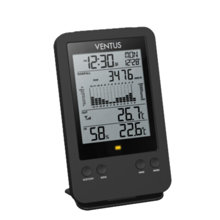 Ventus W140 Professional Rain Gauge with Temperature
