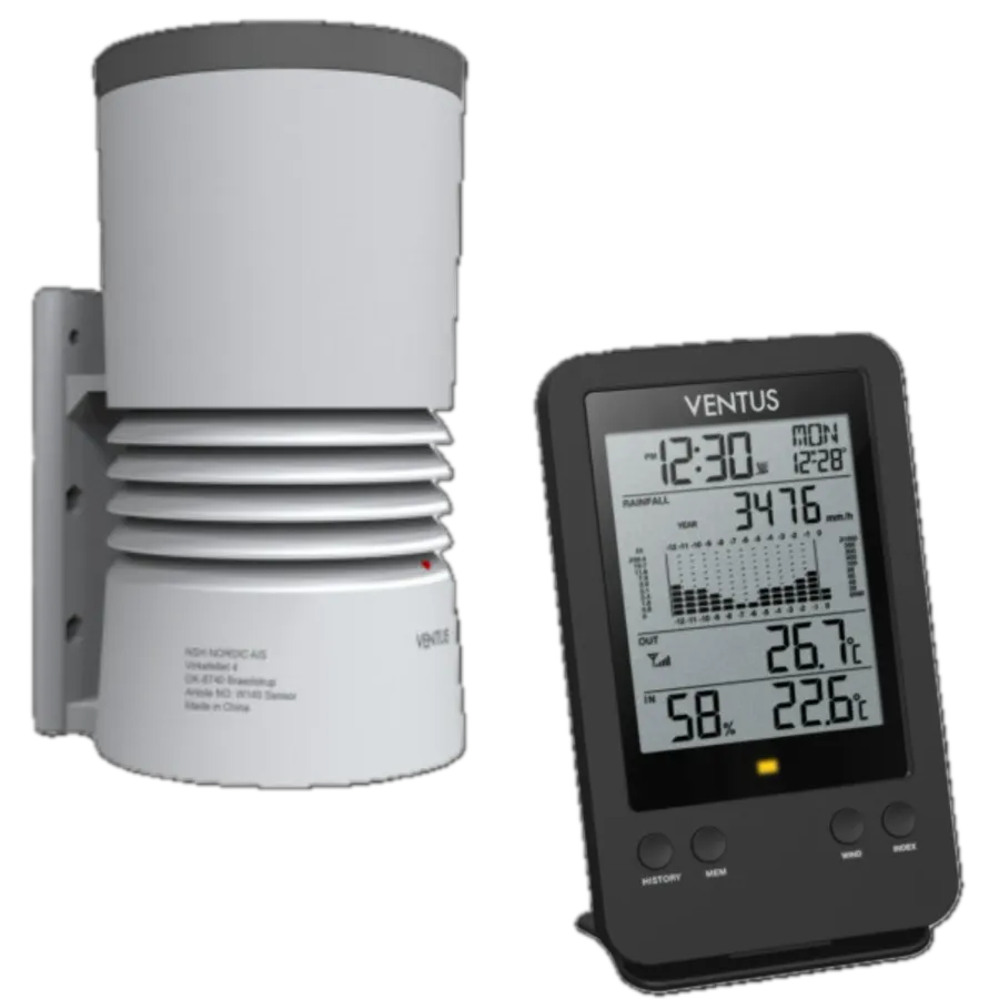Ventus W140 Professional Rain Gauge with Temperature_weatherspares_co_uk