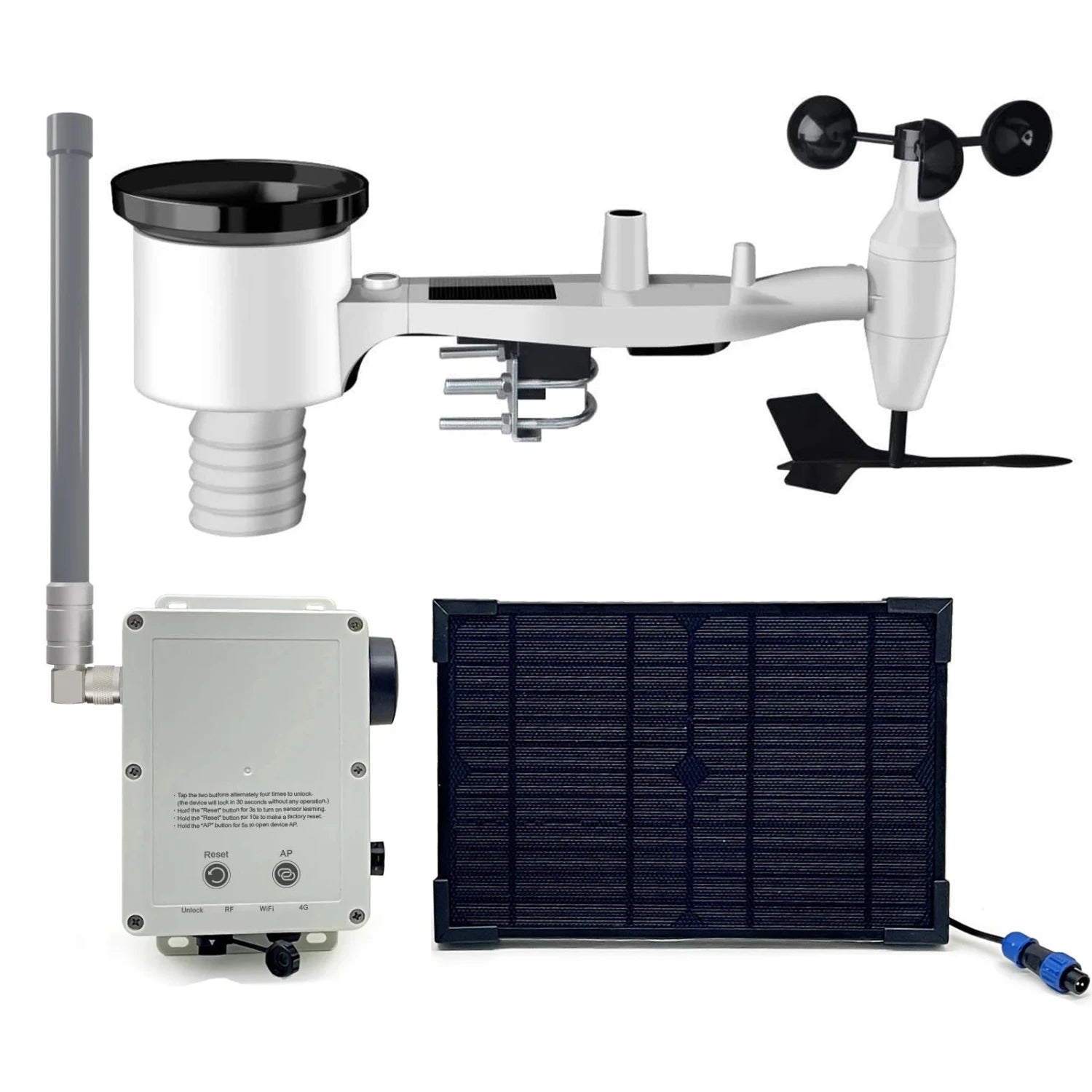 Ecowitt WittField Combo/Suite 4G Mobile Solar Weather Station