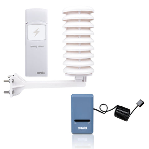 Ecowitt WH57 Lightning Sensor, Shelter & GW1100 WiFi Gateway