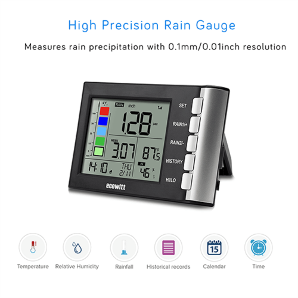 Ecowitt WH5360 High Precision Digital Rain Gauge with Self-emptying Collector Weather Spares